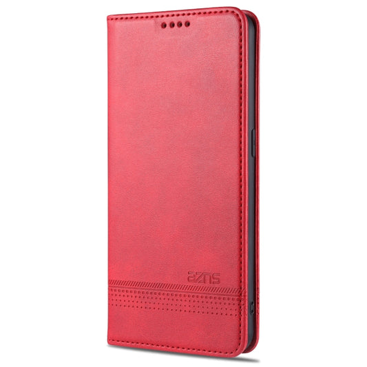 For Oppo Reno5 5G AZNS Magnetic Calf Texture Horizontal Flip Leather Case with Card Slots & Holder & Wallet(Red) by AZNS
