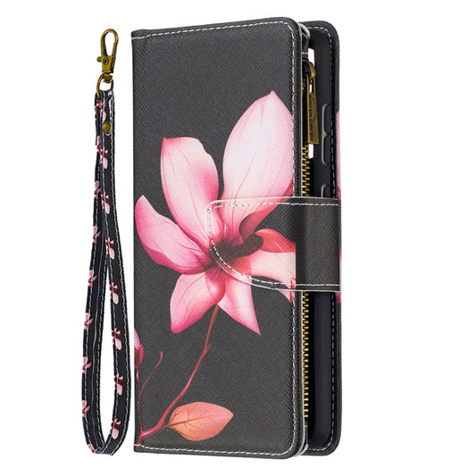 For Samsung Galaxy A52 5G / 4G Colored Drawing Pattern Zipper Horizontal Flip Leather Case with Holder & Card Slots & Wallet(Lotus) by buy2fix