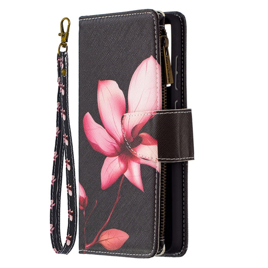 For Samsung Galaxy A72 5G / 4G Colored Drawing Pattern Zipper Horizontal Flip Leather Case with Holder & Card Slots & Wallet(Lotus) by buy2fix