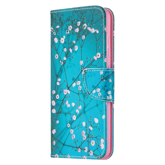 For Samsung Galaxy A52 5G / 4G Colored Drawing Pattern Horizontal Flip Leather Case with Holder & Card Slots & Wallet(Plum Blossom) by buy2fix
