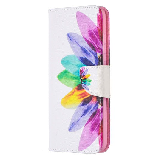 For Samsung Galaxy A52 5G / 4G Colored Drawing Pattern Horizontal Flip Leather Case with Holder & Card Slots & Wallet(Sun Flower) by buy2fix
