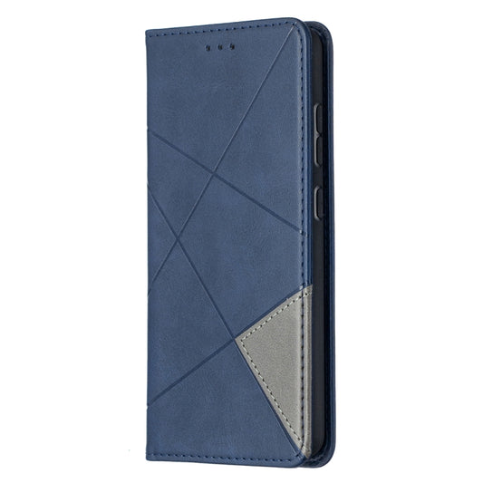 For Samsung Galaxy A52 5G / 4G Prismatic Invisible Magnetic Horizontal Flip Leather Case with Holder & Card Slots & Photo Frame(Blue) by buy2fix