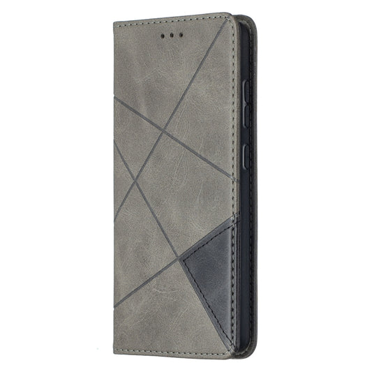 For Samsung Galaxy A52 5G / 4G Prismatic Invisible Magnetic Horizontal Flip Leather Case with Holder & Card Slots & Photo Frame(Grey) by buy2fix