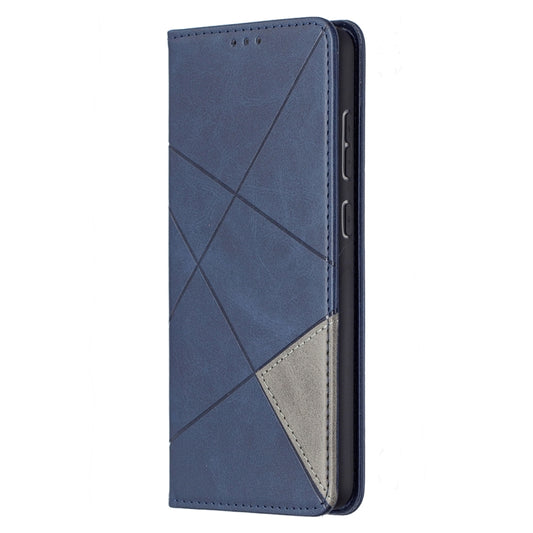 For Samsung Galaxy A72 5G / 4G Prismatic Invisible Magnetic Horizontal Flip Leather Case with Holder & Card Slots & Photo Frame(Blue) by buy2fix