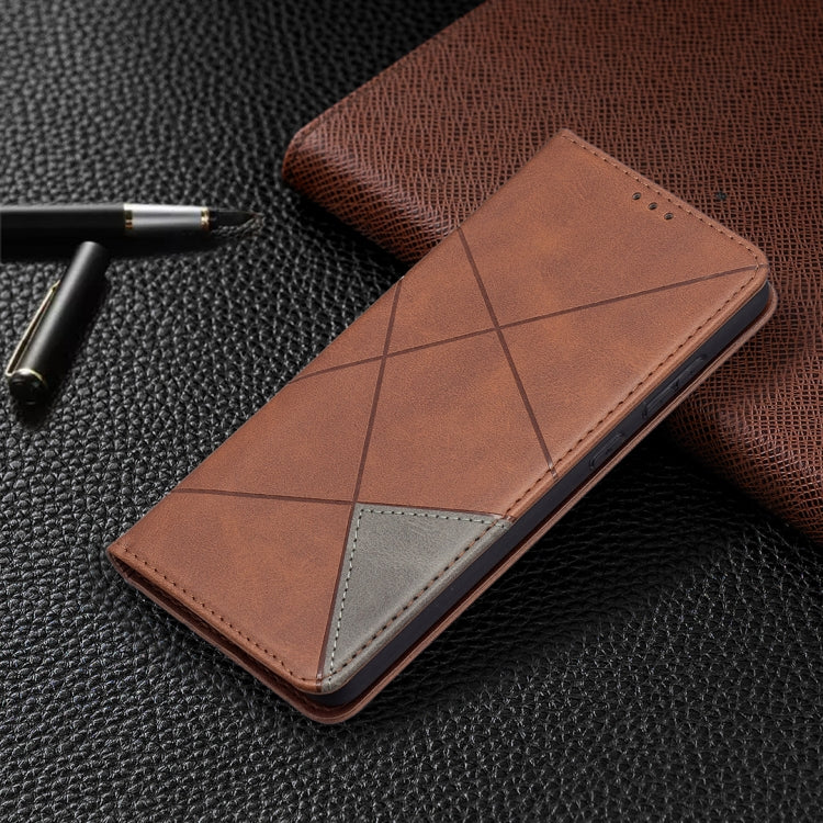 For Samsung Galaxy A72 5G / 4G Prismatic Invisible Magnetic Horizontal Flip Leather Case with Holder & Card Slots & Photo Frame(Brown) by buy2fix