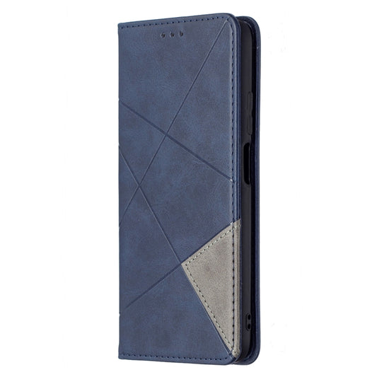 For Xiaomi Poco M3 Prismatic Invisible Magnetic Horizontal Flip Leather Case with Holder & Card Slots & Photo Frame(Blue) by buy2fix