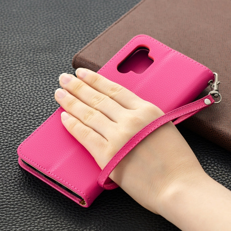 For Samsung Galaxy A32 5G Litchi Texture Pure Color Horizontal Flip PU Leather Case with Holder & Card Slots & Wallet & Lanyard(Rose Red) by buy2fix