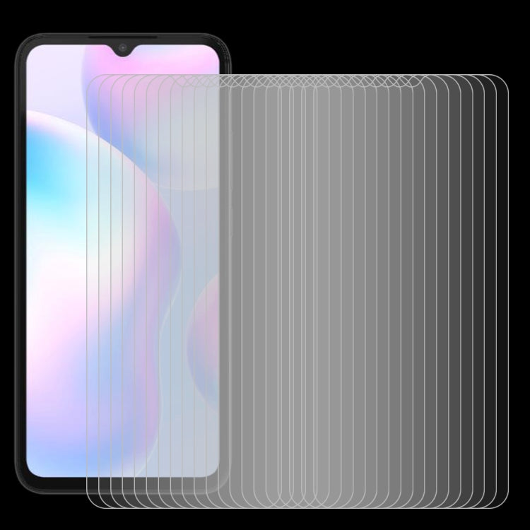 For Xiaomi Redmi 10A / 9A / 9A Sport / 9C / 9C NFC / Poco C31 / 9 Acitve 50 PCS 0.26mm 9H 2.5D Tempered Glass Film by buy2fix