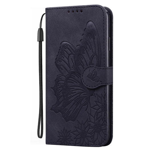 For Samsung Galaxy A12 5G Retro Skin Feel Butterflies Embossing Horizontal Flip Leather Case with Holder & Card Slots & Wallet(Black) by buy2fix