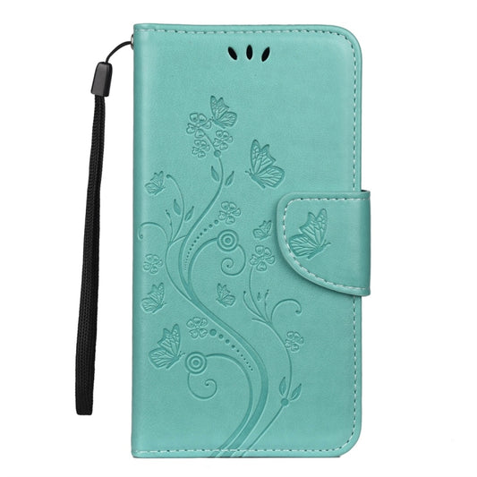 For iPhone 11 Pro Max Butterfly Flower Pattern Horizontal Flip Leather Case with Holder & Card Slots & Wallet(Green) by buy2fix