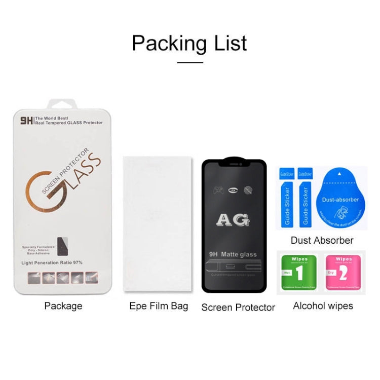 For iPhone 12 mini AG Matte Frosted Full Cover Tempered Glass Film by buy2fix