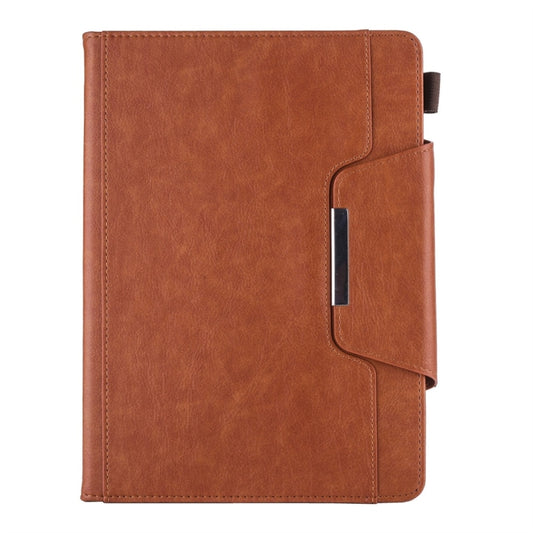 For iPad 10.2 2021 / 2020 / 2019 Business Style Horizontal Flip Leather Case with Holder & Card Slot & Photo Frame & Wallet(Brown) by buy2fix