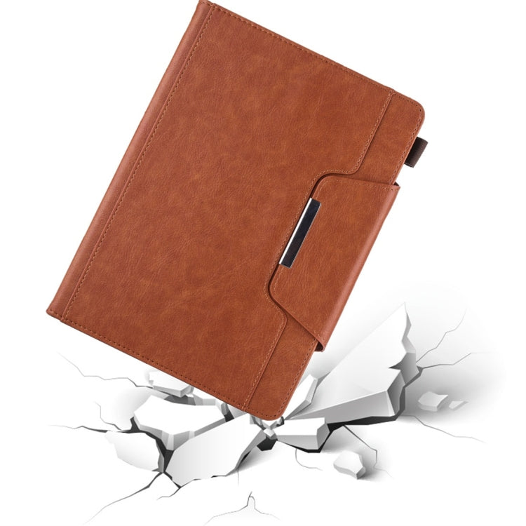 For iPad 10.2 2021 / 2020 / 2019 Business Style Horizontal Flip Leather Case with Holder & Card Slot & Photo Frame & Wallet(Brown) by buy2fix