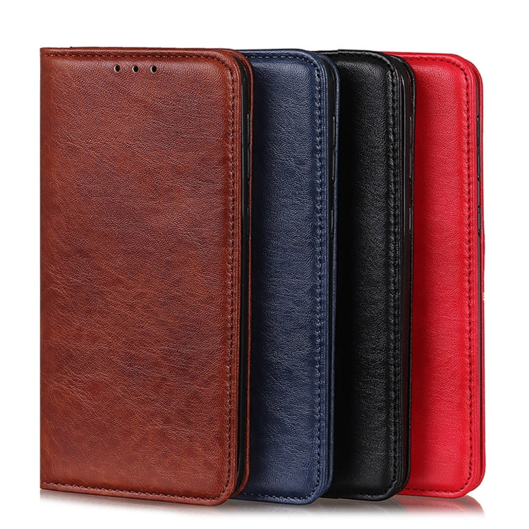 For OnePlus 9 Pro Magnetic Crazy Horse Texture Horizontal Flip Leather Case with Holder & Card Slots & Wallet(Black) by buy2fix