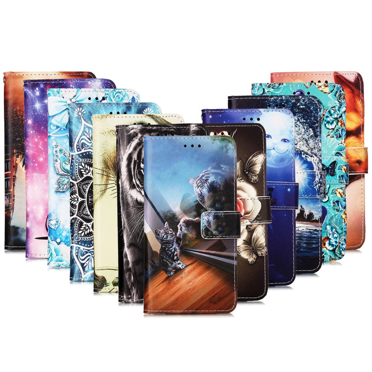 For Samsung Galaxy S21+ 5G Colored Drawing Pattern Plain Weave Horizontal Flip Leather Case with Holder & Card Slot & Wallet & Lanyard(Baby Panda) by buy2fix