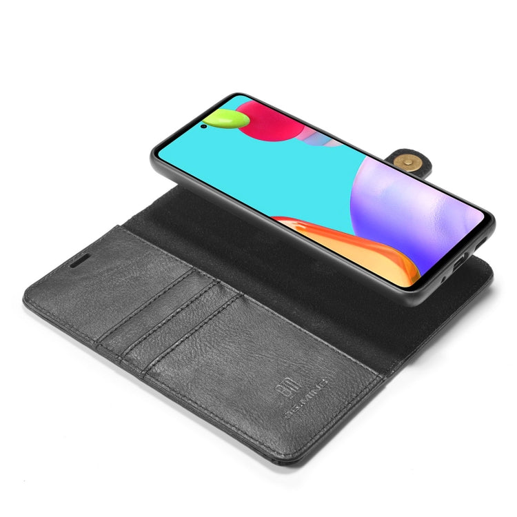 For Samsung Galaxy A52 5G / 4G DG.MING Crazy Horse Texture Flip Detachable Magnetic Leather Case with Holder & Card Slots & Wallet(Black) by DG.MING