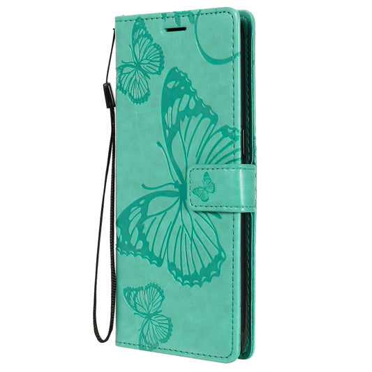For OPPO Reno4 4G 3D Butterflies Embossing Pattern Horizontal Flip Leather Case with Holder & Card Slot & Wallet(Green) by buy2fix