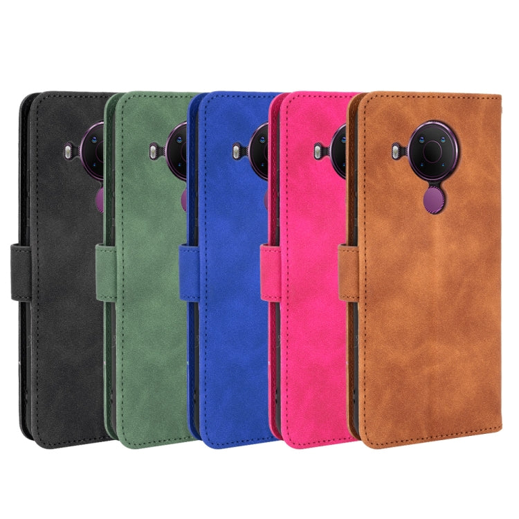 For Nokia 5.4 Solid Color Skin Feel Magnetic Buckle Horizontal Flip Calf Texture PU Leather Case with Holder & Card Slots & Wallet(Black) by buy2fix