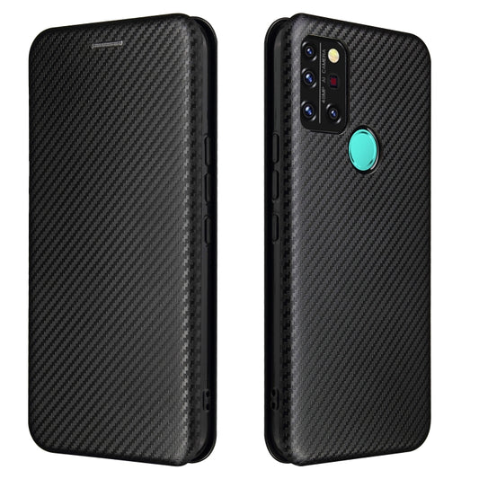 For UMIDIGI A9 Pro Carbon Fiber Texture Horizontal Flip TPU + PC + PU Leather Case with Card Slot(Black) by buy2fix