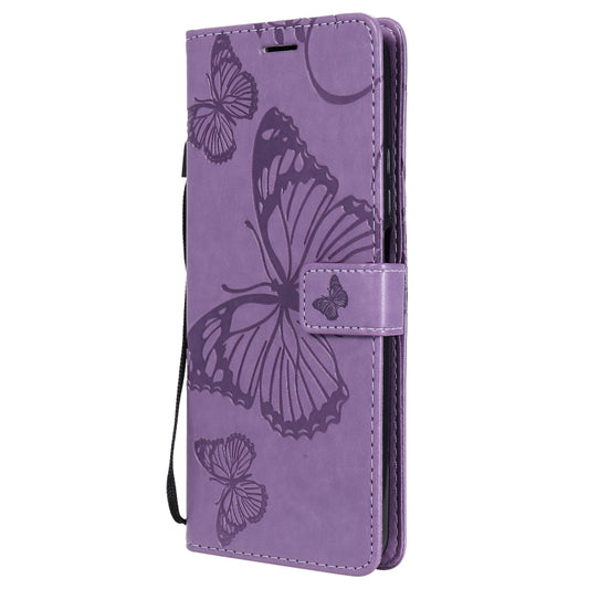 For Xiaomi Mi 10T / Mi 10T Pro 3D Butterflies Embossing Pattern Horizontal Flip Leather Case with Holder & Card Slot & Wallet(Purple) by buy2fix