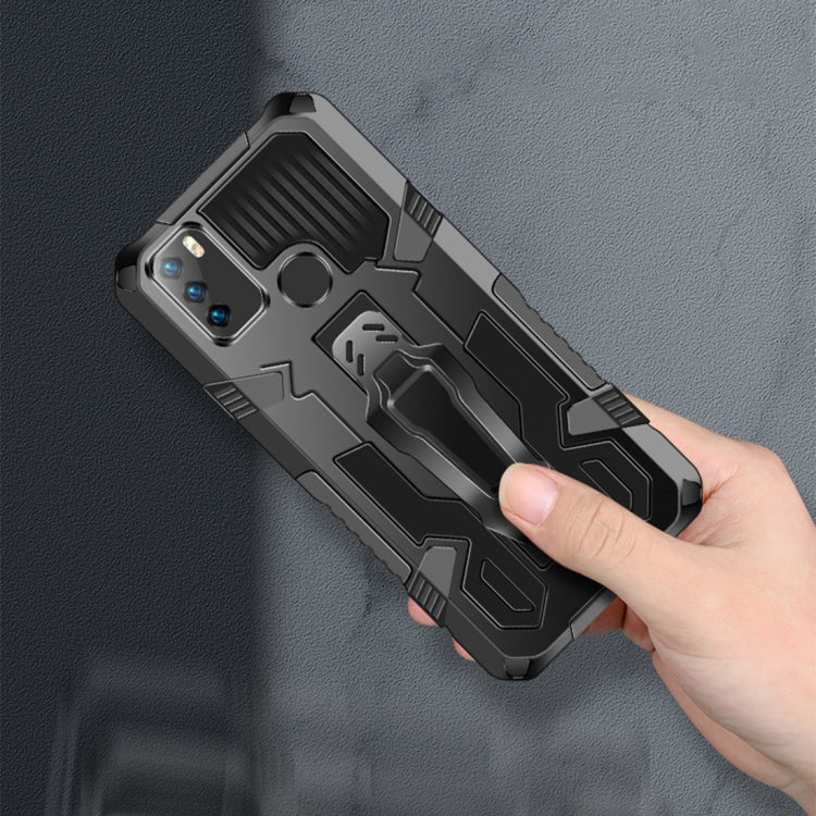 For OPPO Reno5 5G Machine Armor Warrior Shockproof PC + TPU Protective Case(Black) by buy2fix