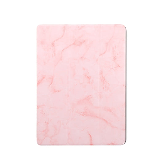 For iPad 10.2 inch Marble Texture Pattern Horizontal Flip Leather Case, with Three-folding Holder & Pen Slot & Sleep / Wake-up Function(Pink) by buy2fix