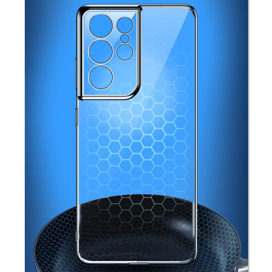 For Samsung Galaxy S21 5G SULADA Shockproof Plating Silicone Transparent Protective Case(Gold) by SULADA