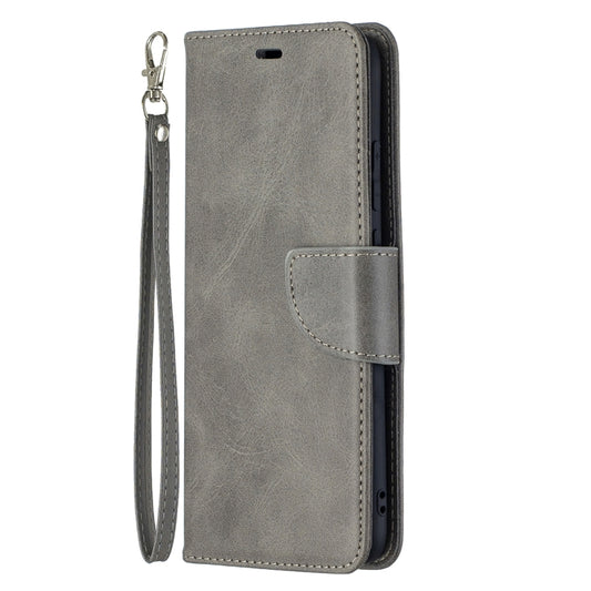 For Samsung Galaxy A02s (EU Version) Retro Lambskin Texture Pure Color Horizontal Flip PU Leather Case with Holder & Card Slots & Wallet & Lanyard(Grey) by buy2fix