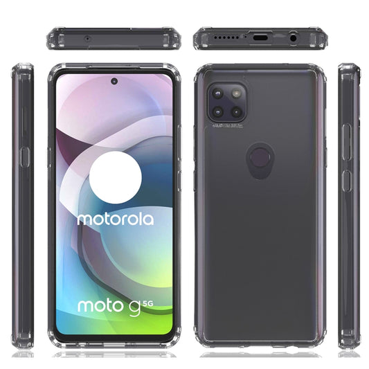 For Motorola Moto G 5G Shockproof Scratchproof TPU + Acrylic Protective Case(Transparent) by buy2fix