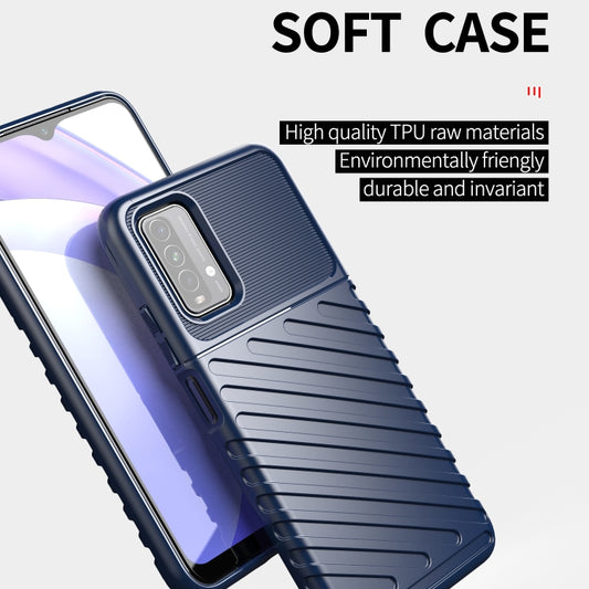 For Xiaomi Redmi 9T Thunderbolt Shockproof TPU Protective Soft Case(Blue) by buy2fix