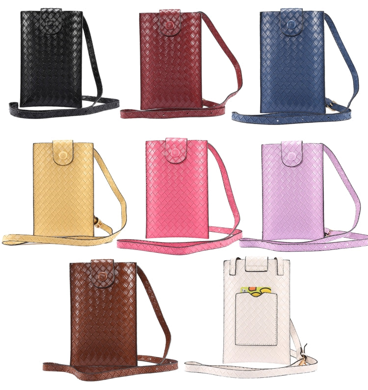 Braided Packing Simple High-end Mobile Phone Bag with Lanyard, Suitable for 6.7 inch Smartphones(White) by buy2fix