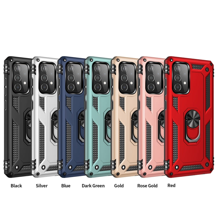 For Samsung Galaxy A52 5G / 4G Shockproof TPU + PC Protective Case with 360 Degree Rotating Holder(Black) by buy2fix