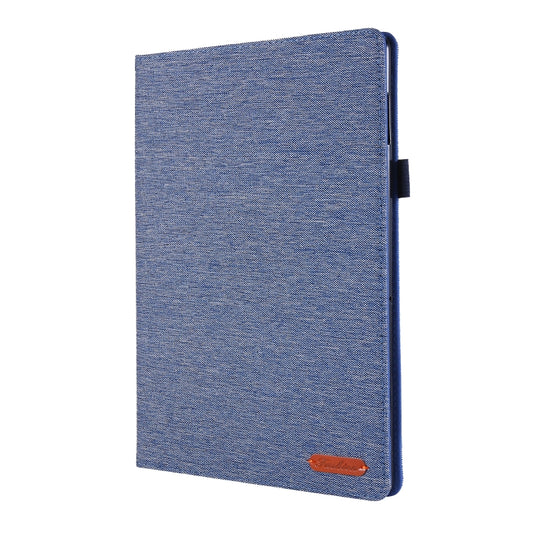 For Lenovo Tab M10 Horizontal Flip TPU + Fabric PU Leather Protective Case with Name Card Clip(Dark Blue) by buy2fix