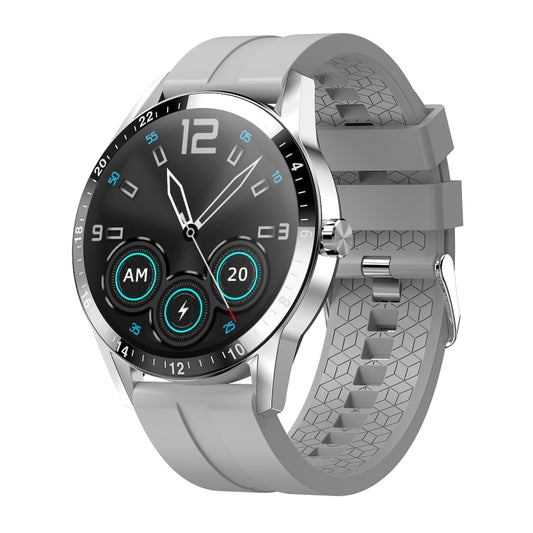 G20 1.3 inch IPS Color Screen IP67 Waterproof Smart Watch, Support Blood Oxygen Monitoring / Sleep Monitoring / Heart Rate Monitoring, Style: Silicone Strap(Grey) by buy2fix