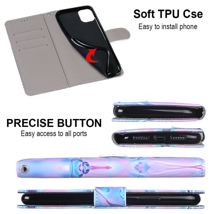 For Samsung Galaxy A12 / M12 Coloured Drawing Cross Texture Horizontal Flip PU Leather Case with Holder & Card Slots & Wallet & Lanyard(Fluorescent Water Texture) by buy2fix