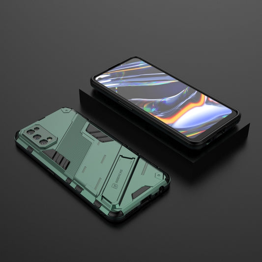 For OPPO Realme 7 Pro Punk Armor 2 in 1 PC + TPU Shockproof Case with Invisible Holder(Green) by buy2fix