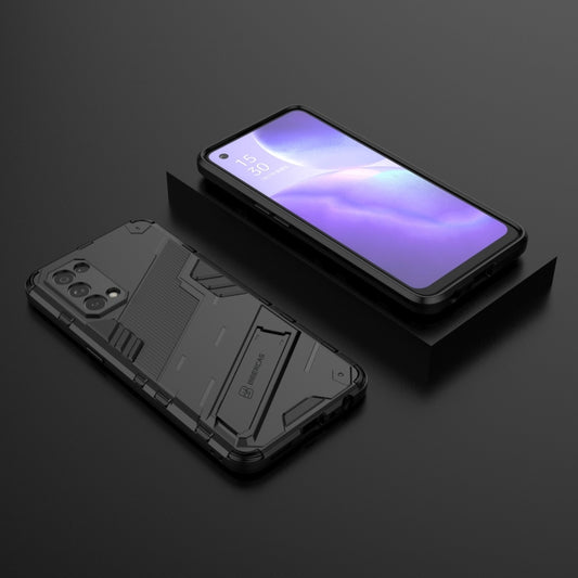 For OPPO Reno5 5G Punk Armor 2 in 1 PC + TPU Shockproof Case with Invisible Holder(Black) by buy2fix