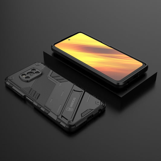 For Xiaomi Poco X3 Punk Armor 2 in 1 PC + TPU Shockproof Case with Invisible Holder(Black) by buy2fix