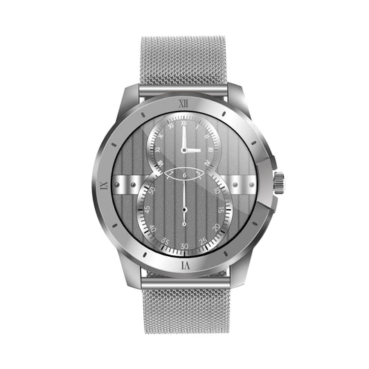MX12 1.3 inch IPS Color Screen IP68 Waterproof Smart Watch, Support Bluetooth Call / Sleep Monitoring / Heart Rate Monitoring, Style:Steel Strap(Silver) by buy2fix