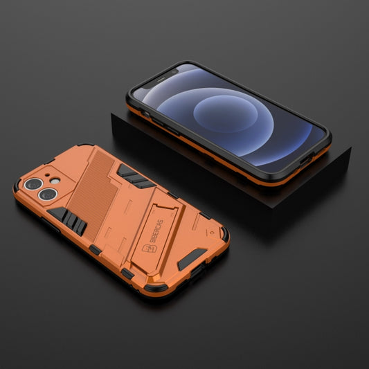 For iPhone 12 mini Punk Armor 2 in 1 PC + TPU Shockproof Case with Invisible Holder (Orange) by buy2fix