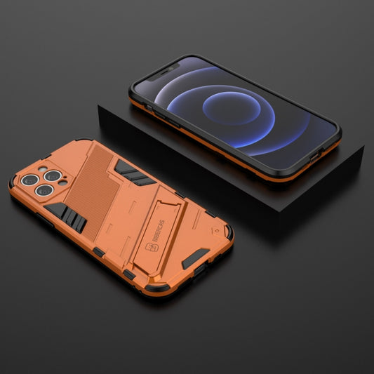 For iPhone 12 Pro Punk Armor 2 in 1 PC + TPU Shockproof Case with Invisible Holder(Orange) by buy2fix