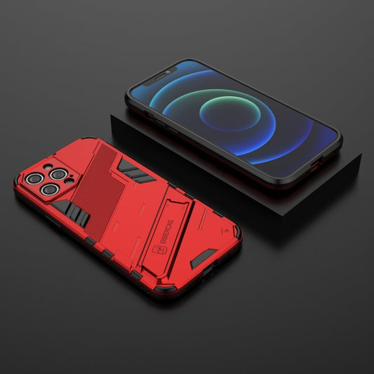 For iPhone 12 Pro Max Punk Armor 2 in 1 PC + TPU Shockproof Case with Invisible Holder(Red) by buy2fix