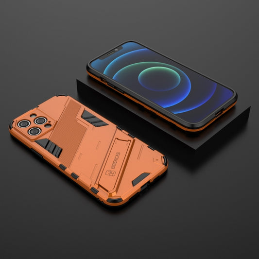 For iPhone 12 Pro Max Punk Armor 2 in 1 PC + TPU Shockproof Case with Invisible Holder(Orange) by buy2fix