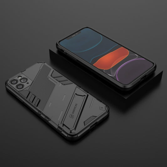 For iPhone 11 Pro Max Punk Armor 2 in 1 PC + TPU Shockproof Case with Invisible Holder (Black) by buy2fix