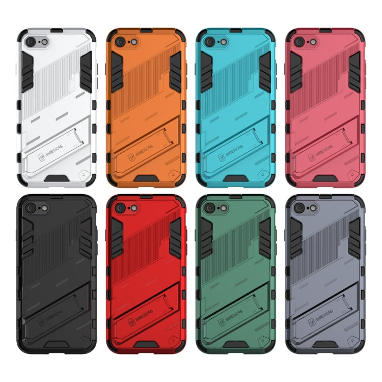 Punk Armor 2 in 1 PC + TPU Shockproof Case with Invisible Holder For iPhone 7 & 8(Orange) by buy2fix