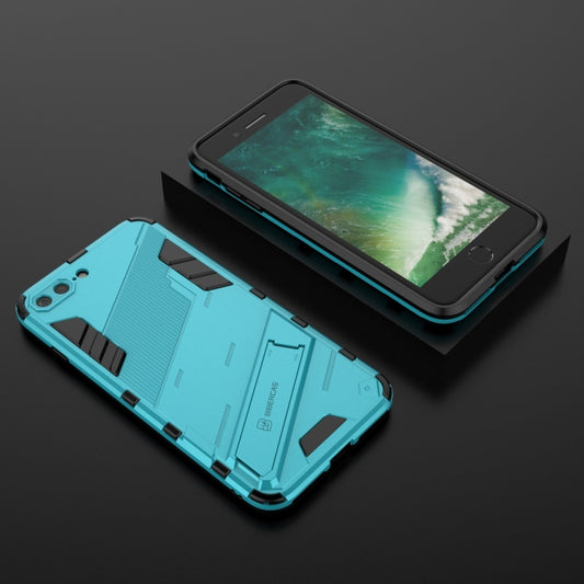 Punk Armor 2 in 1 PC + TPU Shockproof Case with Invisible Holder For iPhone 7 Plus & 8 Plus(Blue) by buy2fix