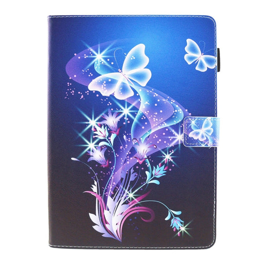 For iPad 10.2 2021 / 2020 / 2019 Coloured Drawing Pattern Horizontal Flip Leather Case with Holder & Card Slots & Photo Frame(Fantasy Butterfly) by buy2fix