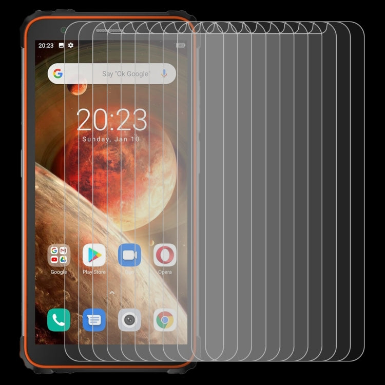 For Blackview BV6600 10 PCS 0.26mm 9H Surface Hardness 2.5D Explosion-proof Tempered Glass Non-full Screen Film by buy2fix
