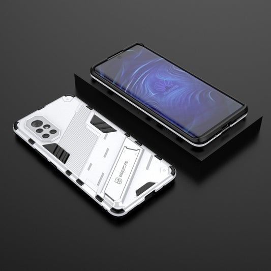 For Huawei Nova 8 Punk Armor 2 in 1 PC + TPU Shockproof Case with Invisible Holder(Silver) by buy2fix