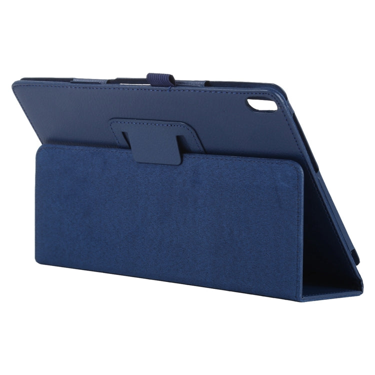 For Lenovo Smart Tab M10 / P10 10.1 inch Litchi Texture Solid Color Horizontal Flip Leather Case with Holder & Pen Slot(Dark Blue) by buy2fix